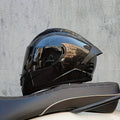 Unisex Full Face Motorcycle Helmet with Stylish Graphics - ABS Shell, Dual Visor & Ventilation System, Quick-Release Buckle