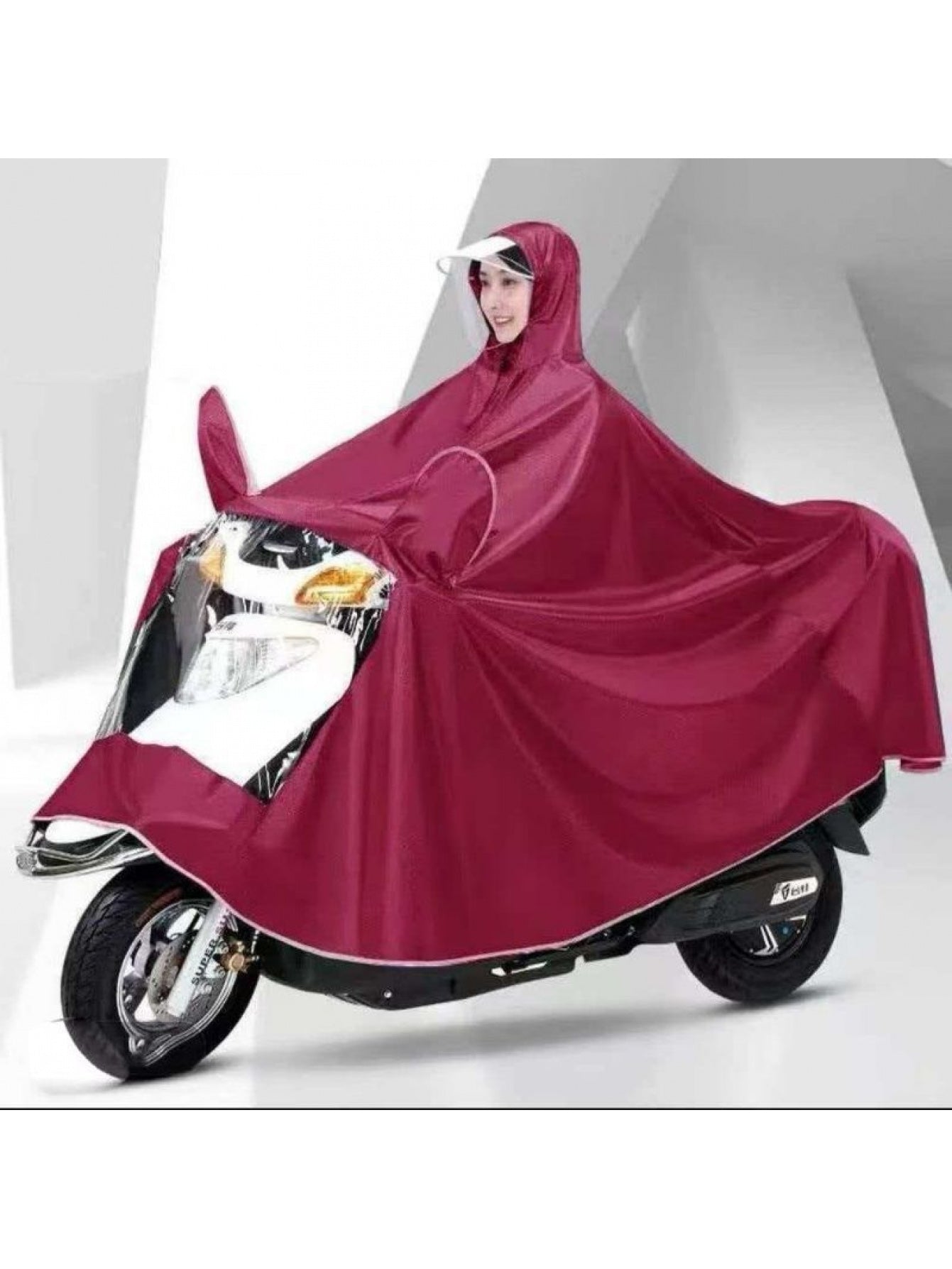Genuine Poncho, Ultra-soft, Ultra-thick, Extra-large Size, Extended Length, Motorcycle Raincoat for Single or Double People, Widened Electric Vehicle Raincoat