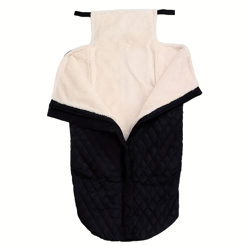 Semi-Wrapped Warm Blanket Thickened Fleece Insulating Winter Care Product, Semi-Wrapped to Waist, Waterproof And Warm, Wheelchair Warm Blanket Winter Travel Windproof Blanket