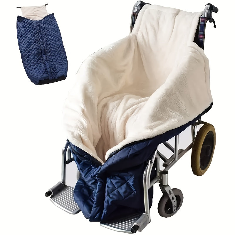 Semi-Wrapped Warm Blanket Thickened Fleece Insulating Winter Care Product, Semi-Wrapped to Waist, Waterproof And Warm, Wheelchair Warm Blanket Winter Travel Windproof Blanket