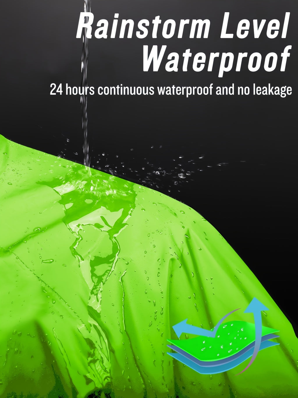 Mens Long Hooded Jacket Waterproof Emergency Coat Poncho Lightweight Reflective With Packable Hood For Men Women Adults