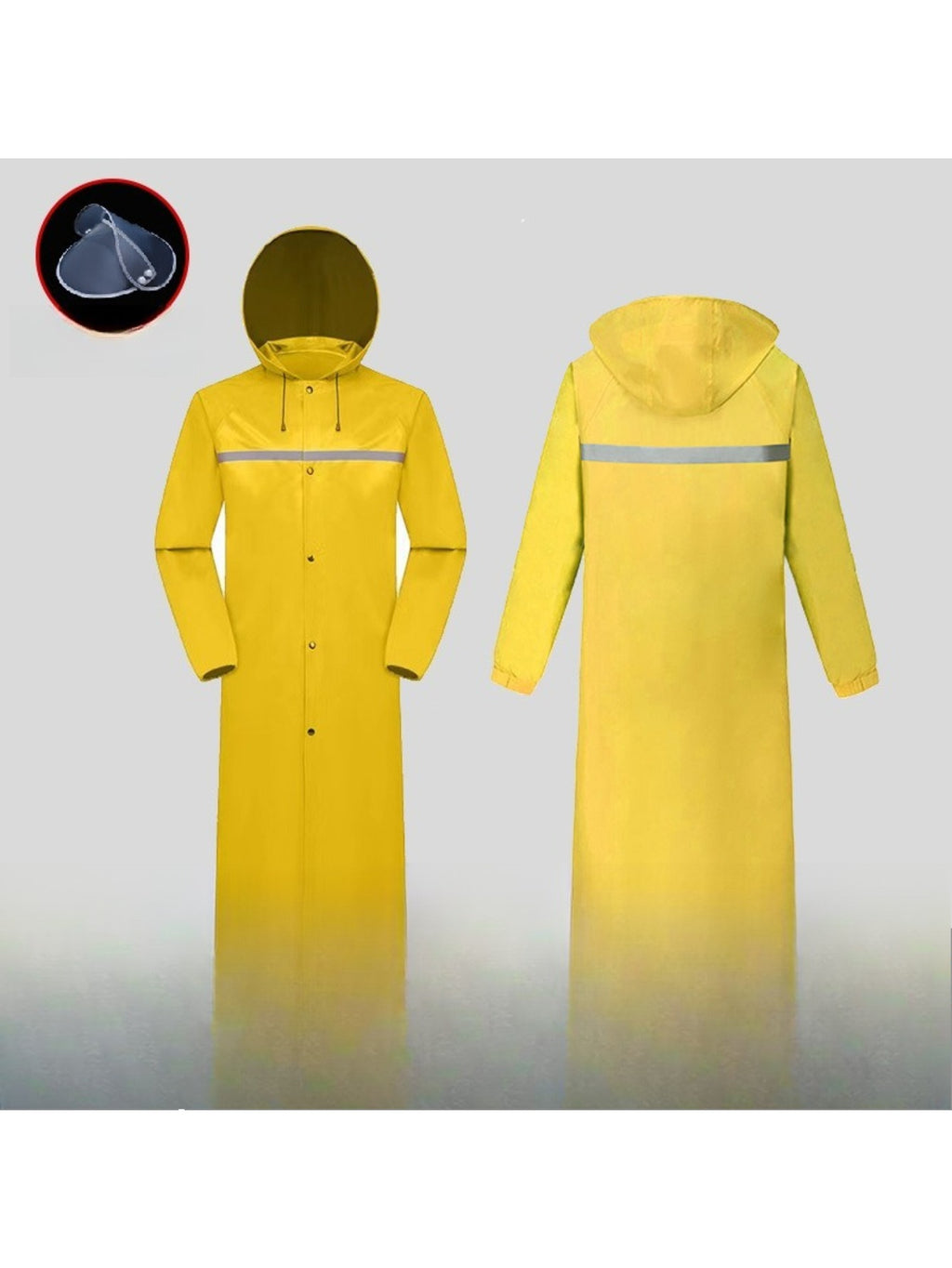 A Long Raincoat Designed to Withstand Heavy Rain And Wind, Featuring Reflective Elements for Outdoor Security. This Emergency Rain Poncho Is a Must-Have for Daily Travel Or Outdoor Adventures.