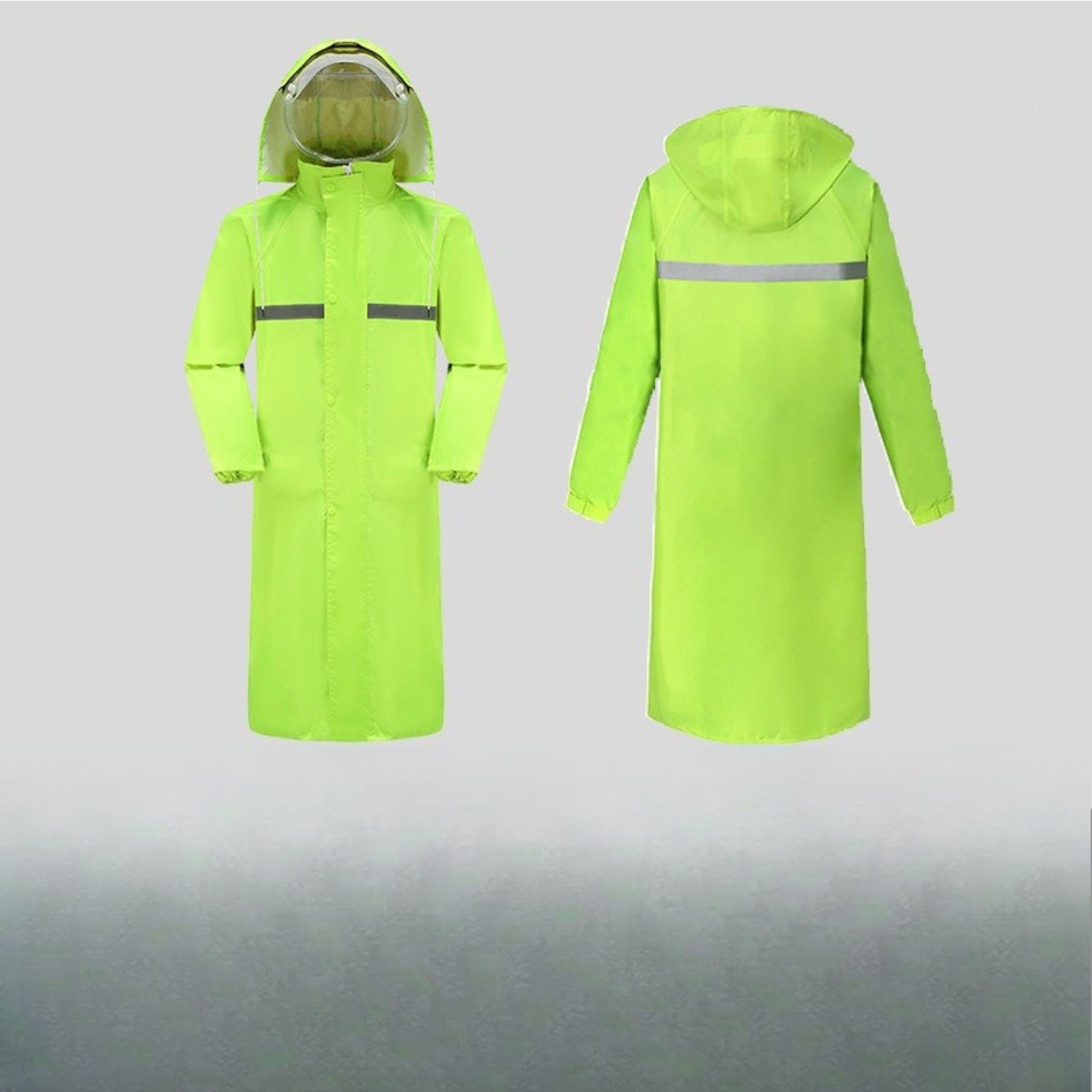 A Long Raincoat Designed to Withstand Heavy Rain And Wind, Featuring Reflective Elements for Outdoor Security. This Emergency Rain Poncho Is a Must-Have for Daily Travel Or Outdoor Adventures.