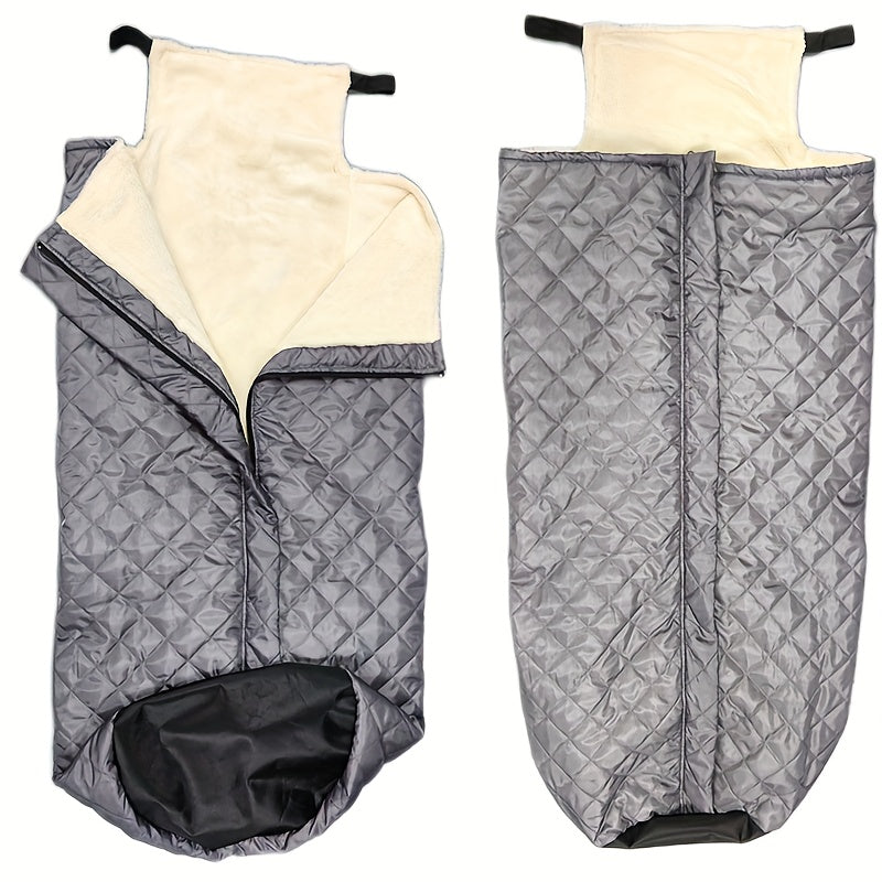 Warming Blanket, Plush Windproof Cover for Winter Outings, Windproof Anti-Cold Thickened Blanket Cover, Waist and Leg Warming Seat Half-Cover Blanket for Winter Warmth