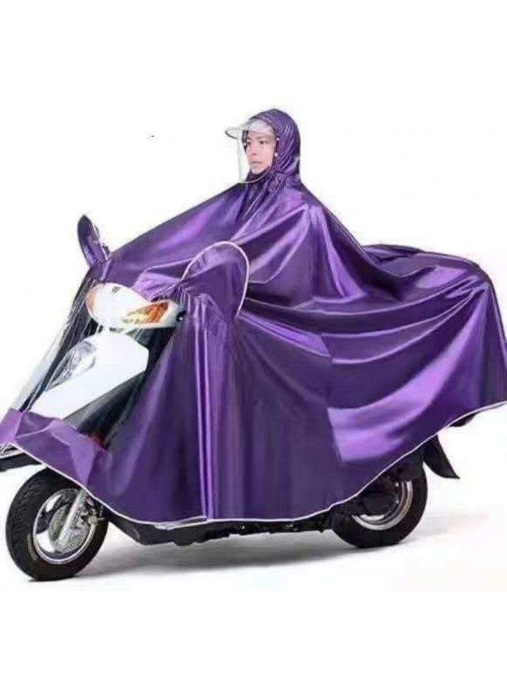 Genuine Poncho, Ultra-soft, Ultra-thick, Extra-large Size, Extended Length, Motorcycle Raincoat for Single or Double People, Widened Electric Vehicle Raincoat