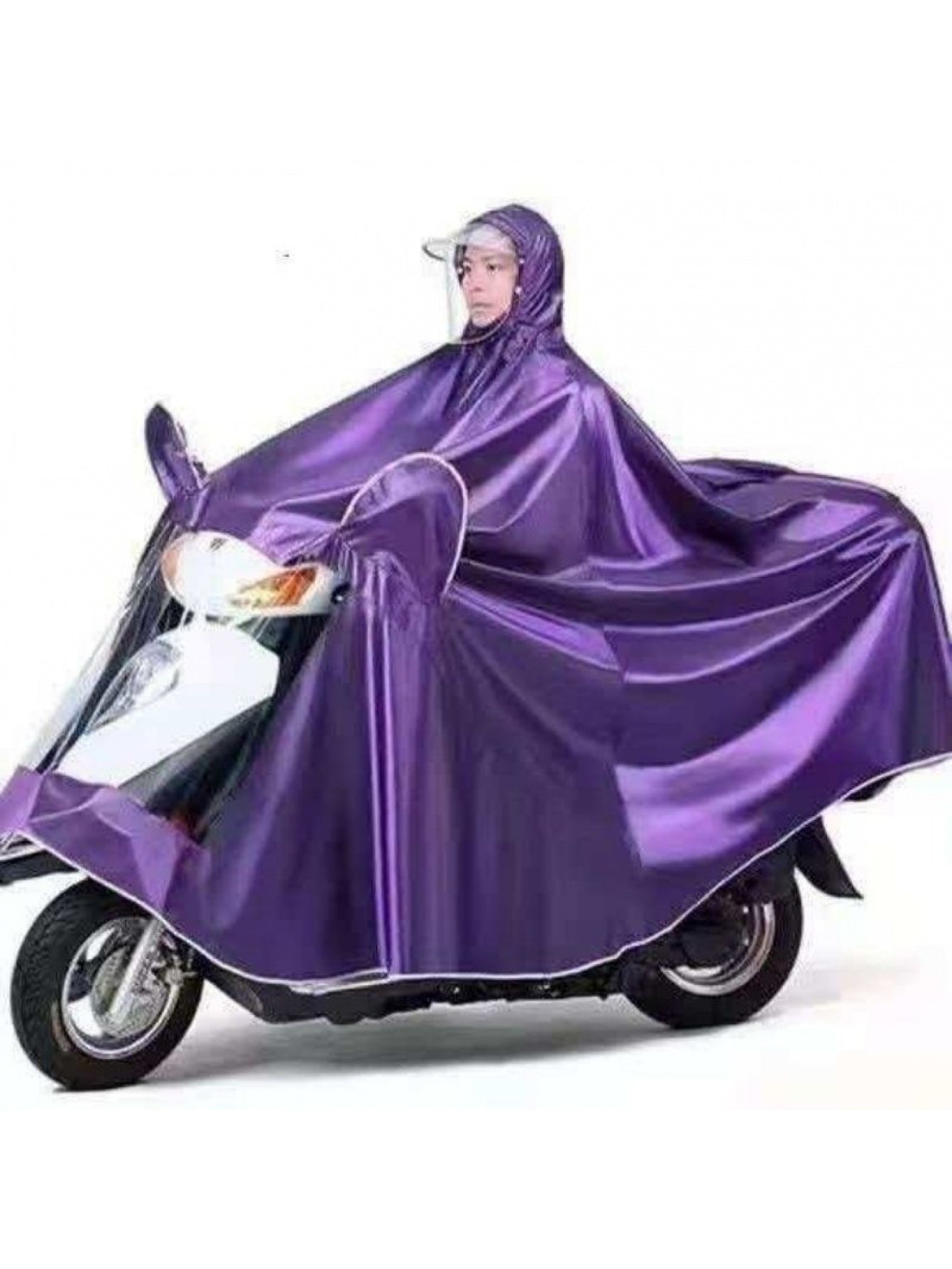 Genuine Poncho, Ultra-soft, Ultra-thick, Extra-large Size, Extended Length, Motorcycle Raincoat for Single or Double People, Widened Electric Vehicle Raincoat