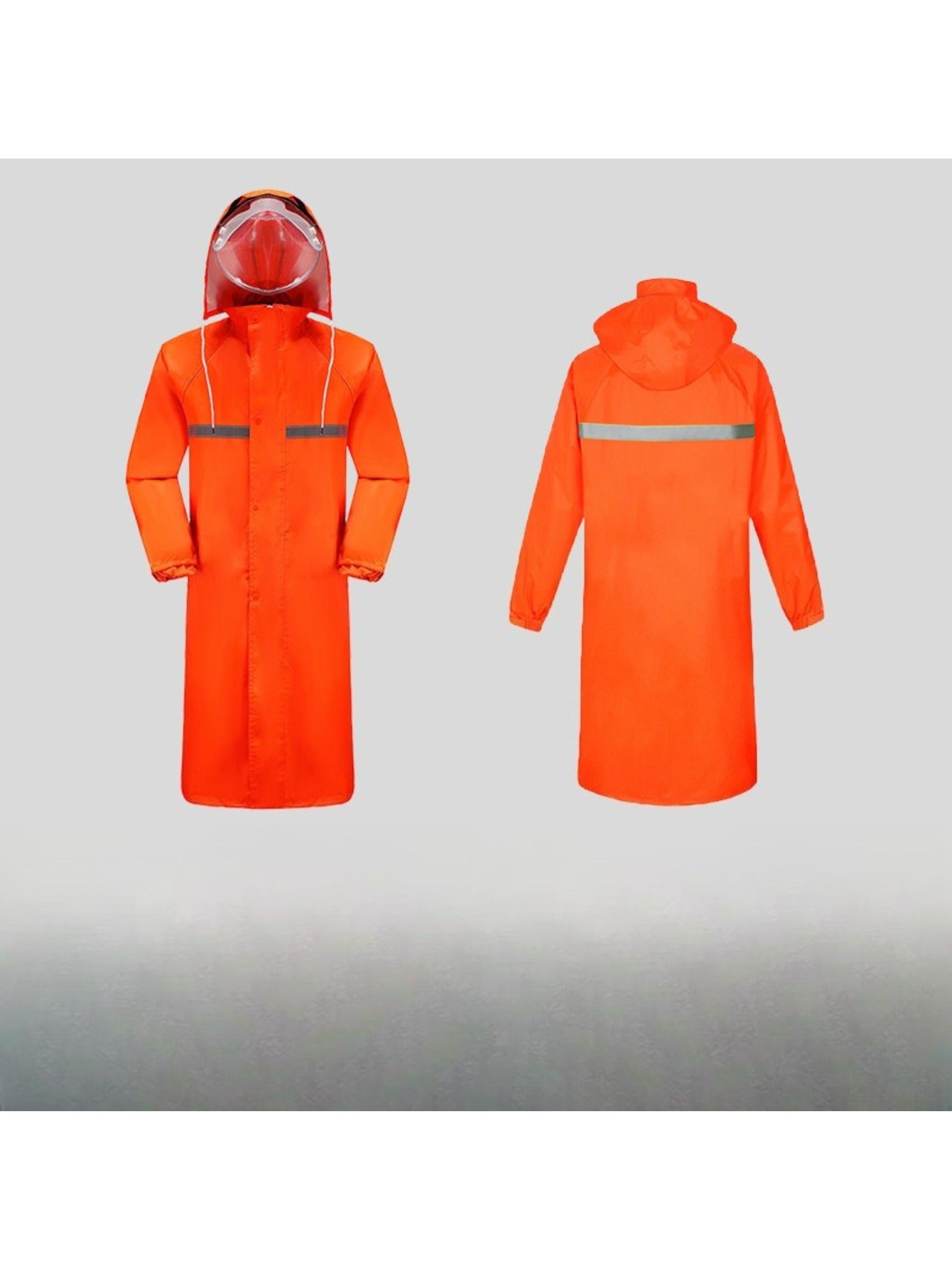 A Long Raincoat Designed to Withstand Heavy Rain And Wind, Featuring Reflective Elements for Outdoor Security. This Emergency Rain Poncho Is a Must-Have for Daily Travel Or Outdoor Adventures.