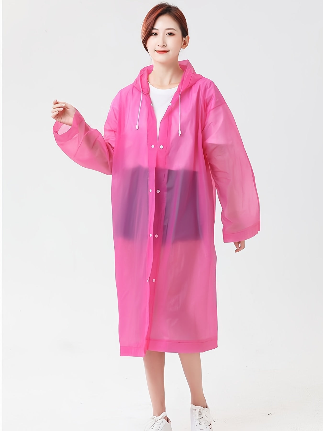 10-Pack, Full-Body Thickened Non-Disposable Long Raincoat, Unisex Hooded Raincoat, Adult Portable One-Piece Poncho for Outdoor Travel, Essential for Rainy Day Commuting And Festival Outings