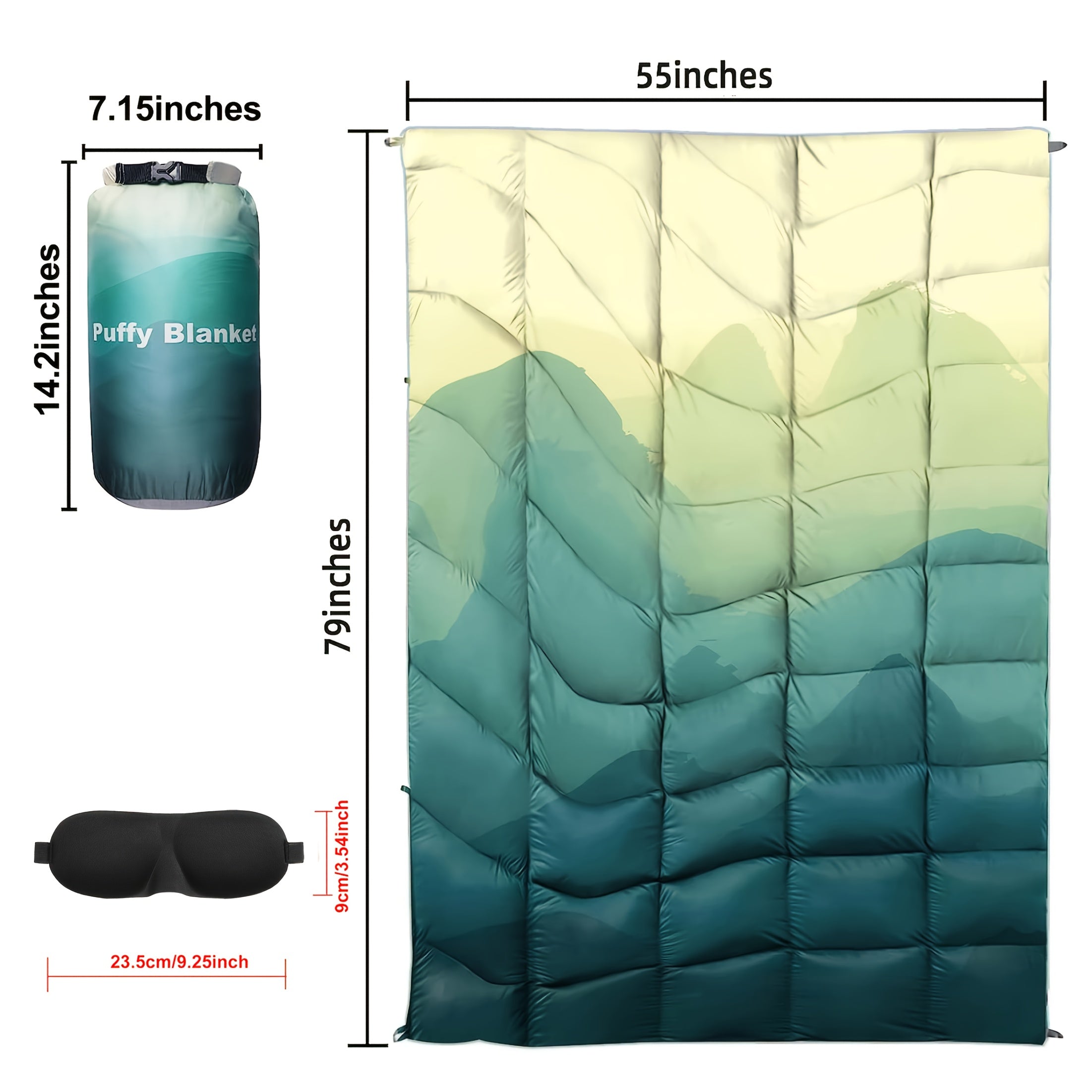 -Weather High Quality Windproof Outdoor Camping Blanket - Poncho Style Convertible (Suitable for Hiking, Picnics, Beach & RV) | Compact Packable Warm | - Machine Washable Cold Weather Bedspread