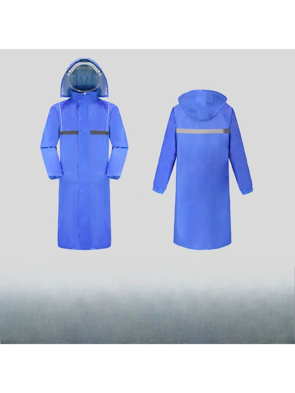 A Long Raincoat Designed to Withstand Heavy Rain And Wind, Featuring Reflective Elements for Outdoor Security. This Emergency Rain Poncho Is a Must-Have for Daily Travel Or Outdoor Adventures.