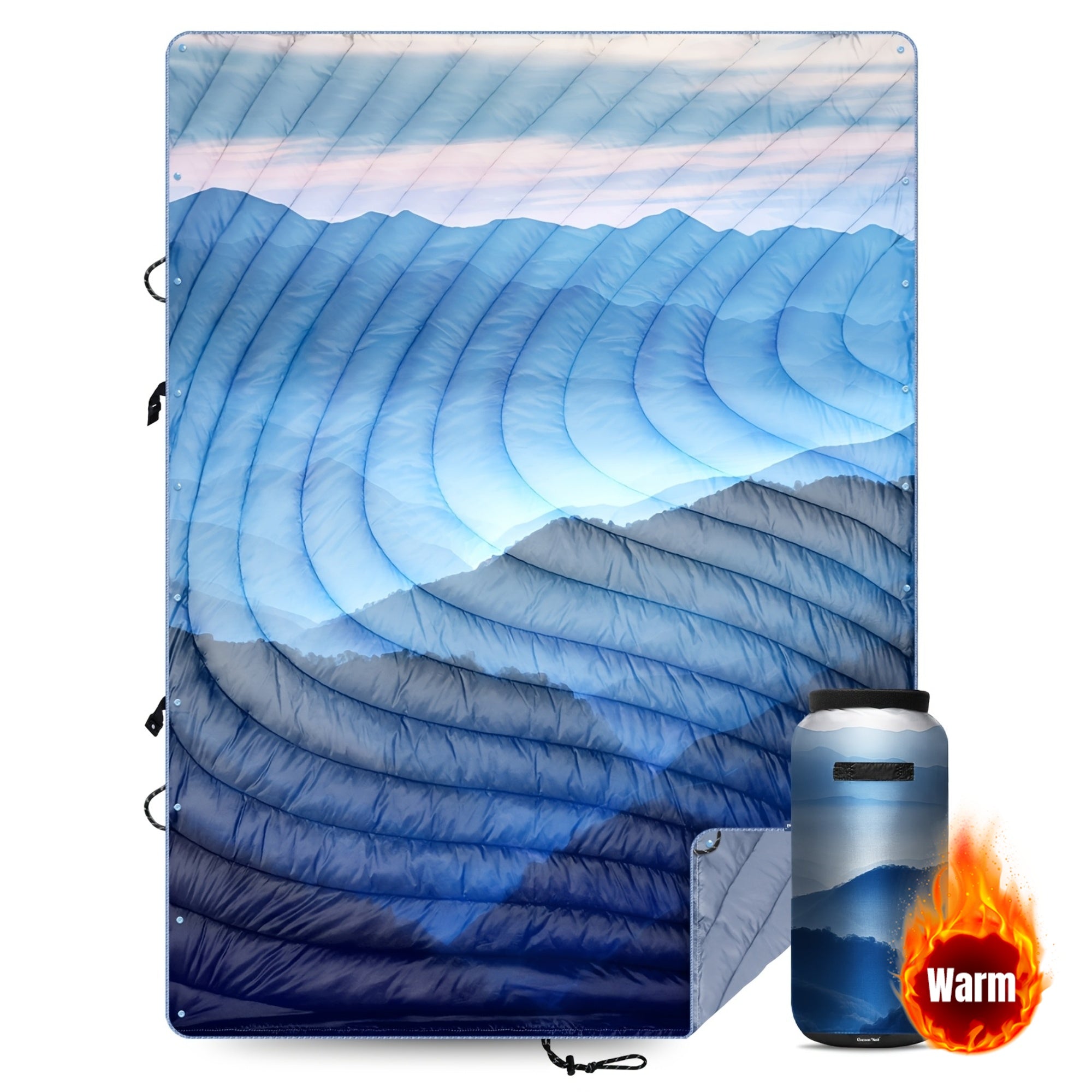 Hotkoko Outdoor Sleeping Bag Blanket, E Cape, Picnic Mat. Wind, Water, Stain And Splash, Anti-animal Hair, Lightweight Portable, Fluffy Camping Super Warm Hammock Top Blanket, Suitable For Travel Picnic Beach Party Cold Weather Use.