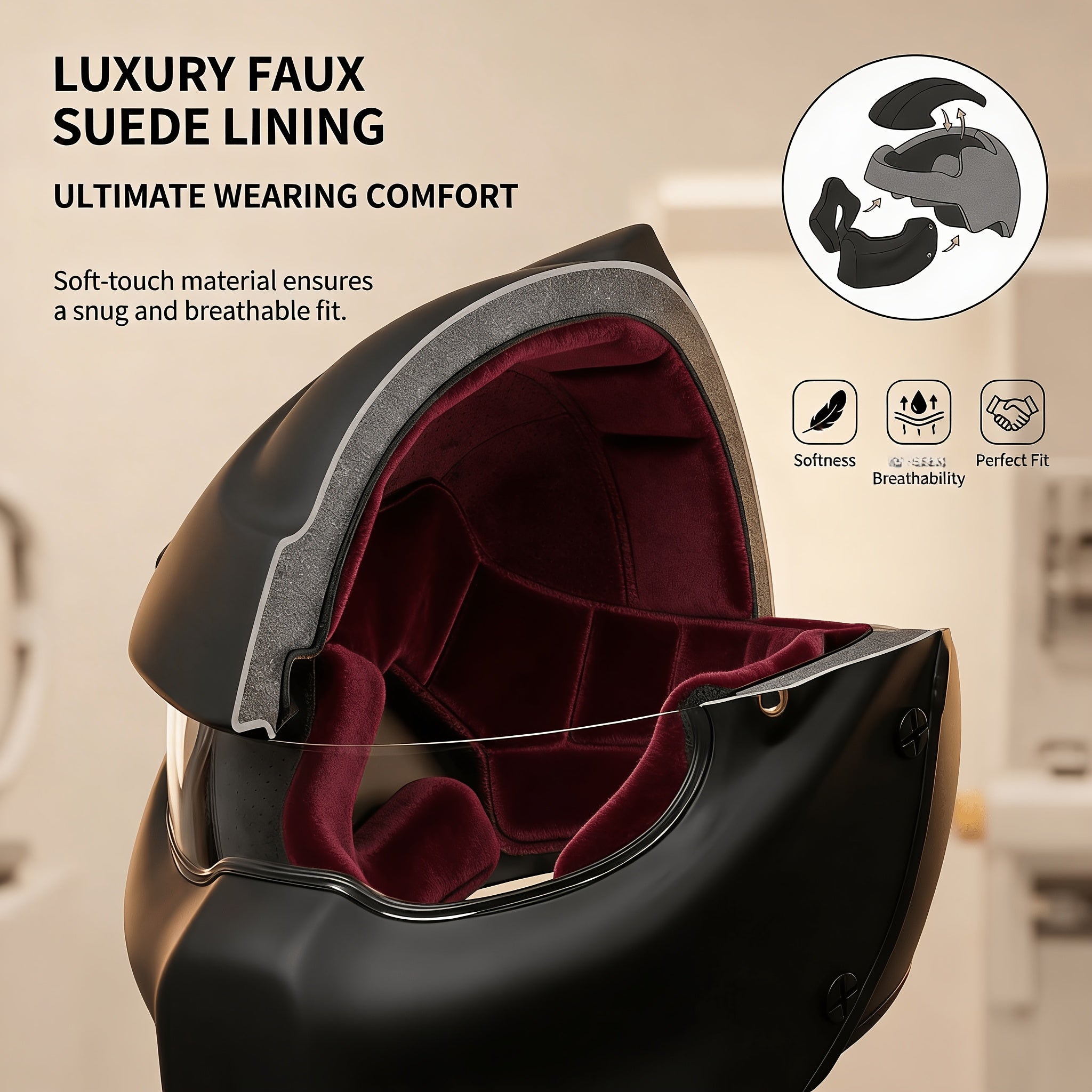 1 Matte Black Helmet