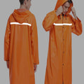 Mens Long Hooded Jacket Waterproof Emergency Coat Poncho Lightweight Reflective With Packable Hood For Men Women Adults