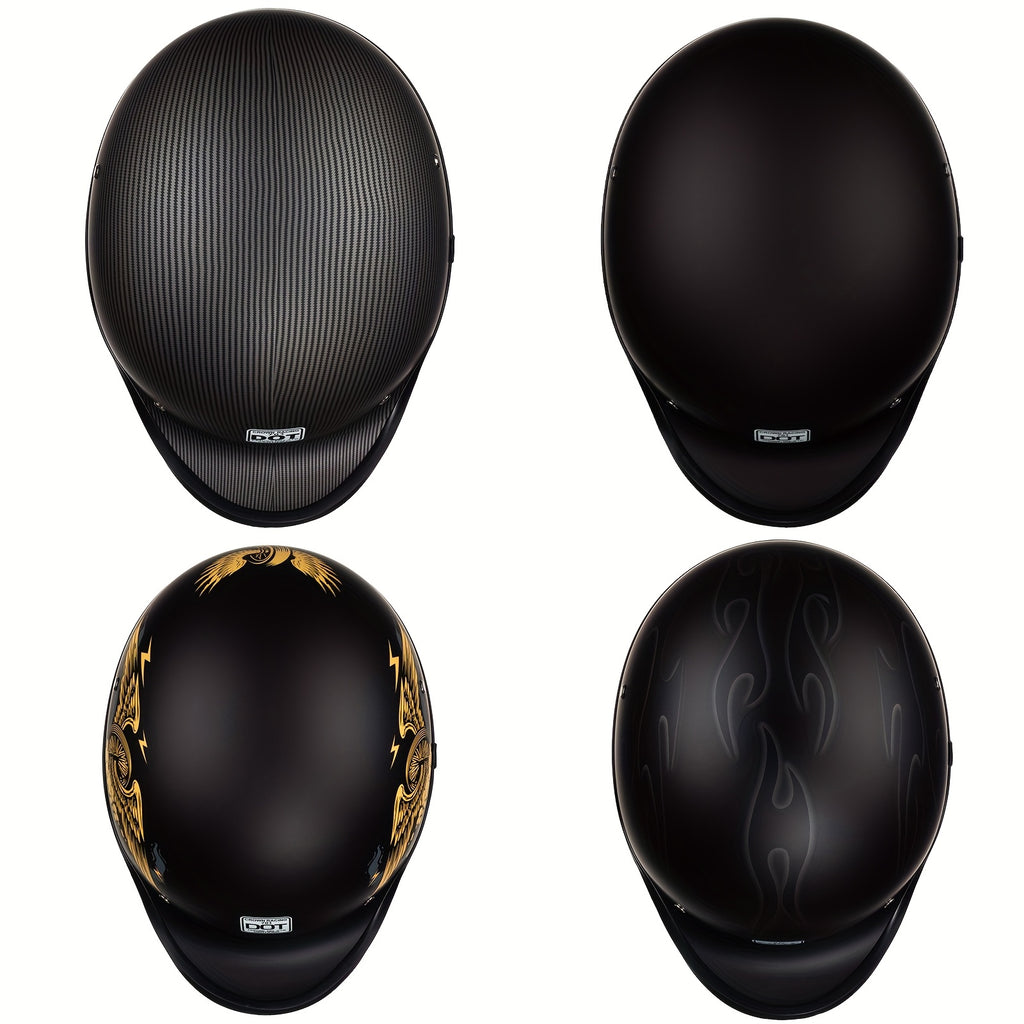 CrownRacing Motorcycle Helmets Open Face Half Helmet