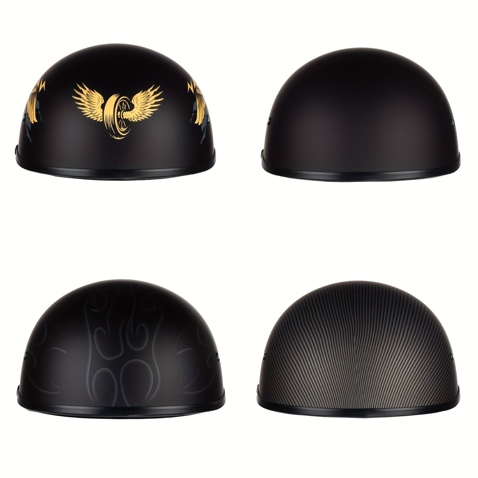 CrownRacing Motorcycle Helmets Open Face Half Helmet