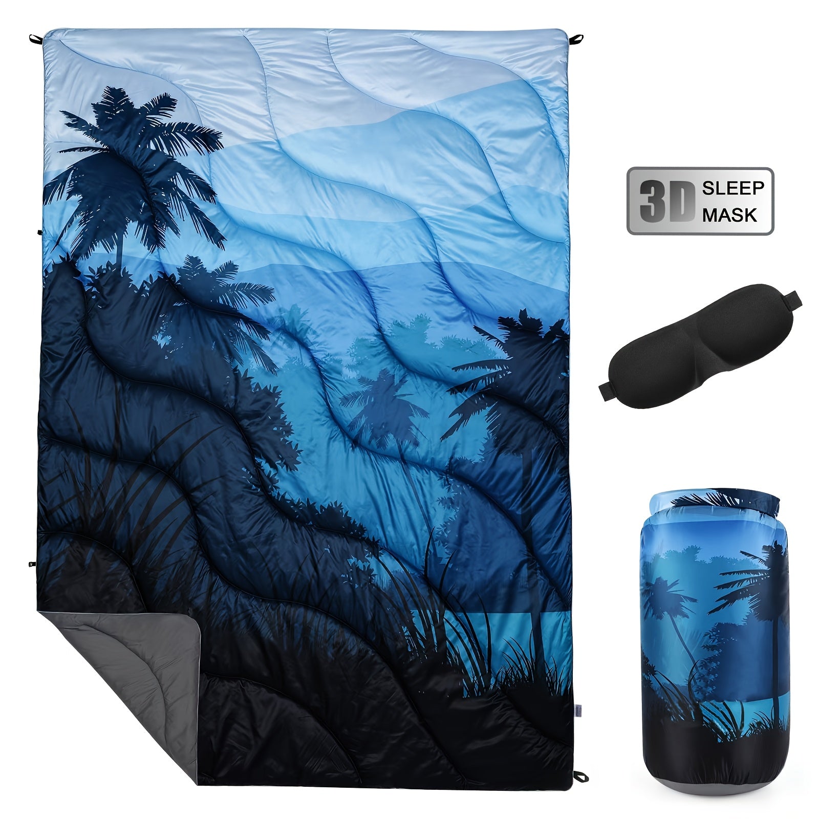 -Weather High Quality Windproof Outdoor Camping Blanket - Poncho Style Convertible (Suitable for Hiking, Picnics, Beach & RV) | Compact Packable Warm | - Machine Washable Cold Weather Bedspread