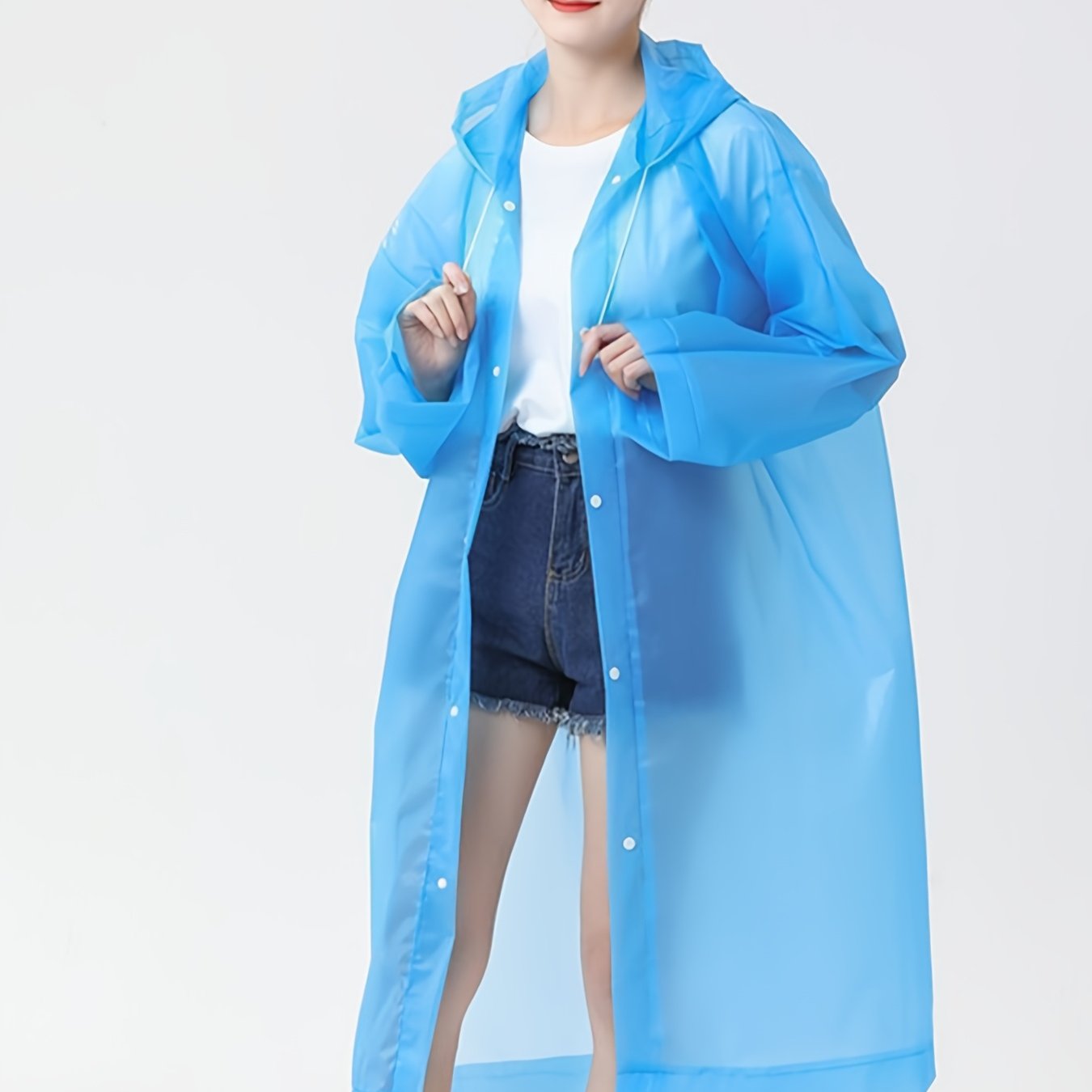 10-Pack, Full-Body Thickened Non-Disposable Long Raincoat, Unisex Hooded Raincoat, Adult Portable One-Piece Poncho for Outdoor Travel, Essential for Rainy Day Commuting And Festival Outings