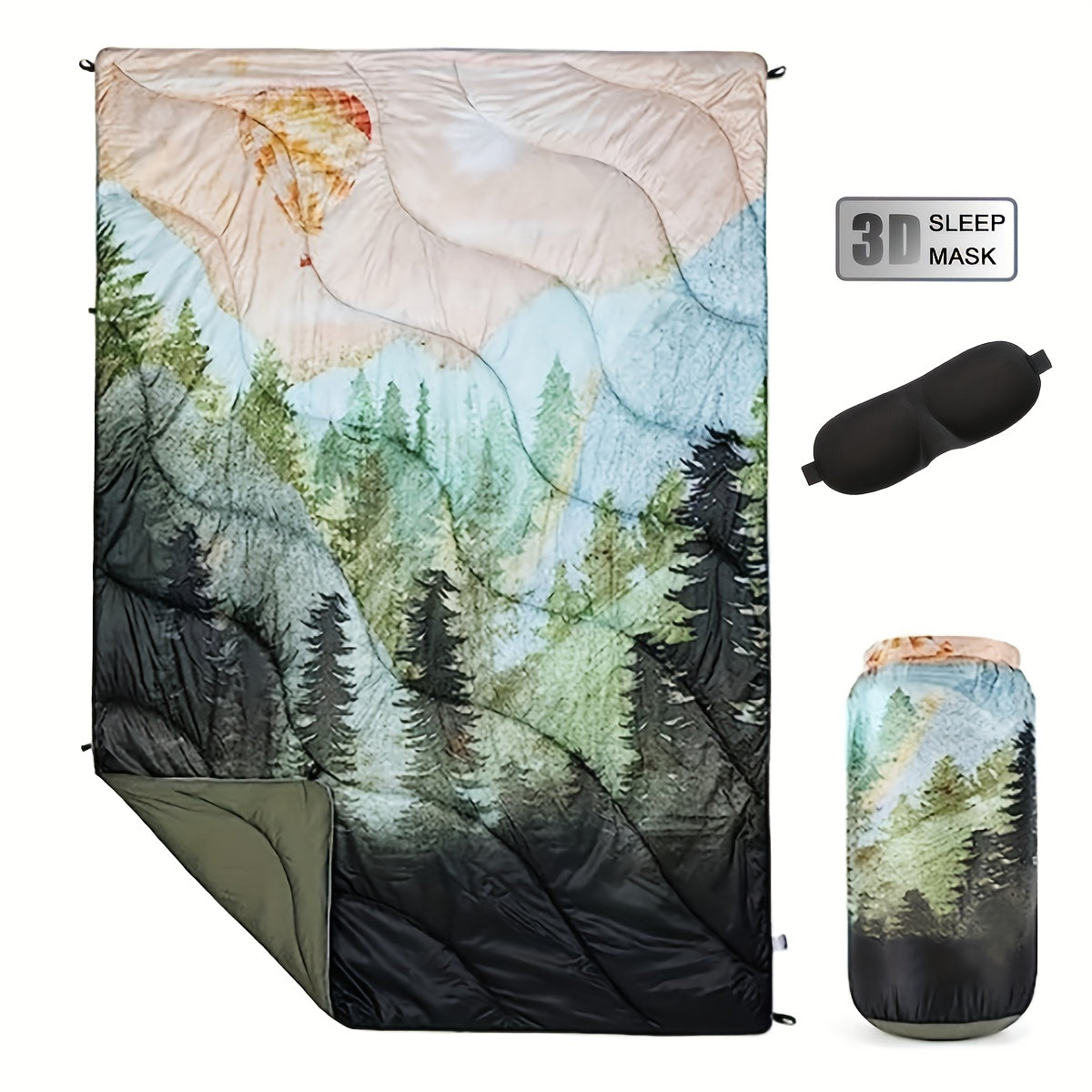 -Weather High Quality Windproof Outdoor Camping Blanket - Poncho Style Convertible (Suitable for Hiking, Picnics, Beach & RV) | Compact Packable Warm | - Machine Washable Cold Weather Bedspread