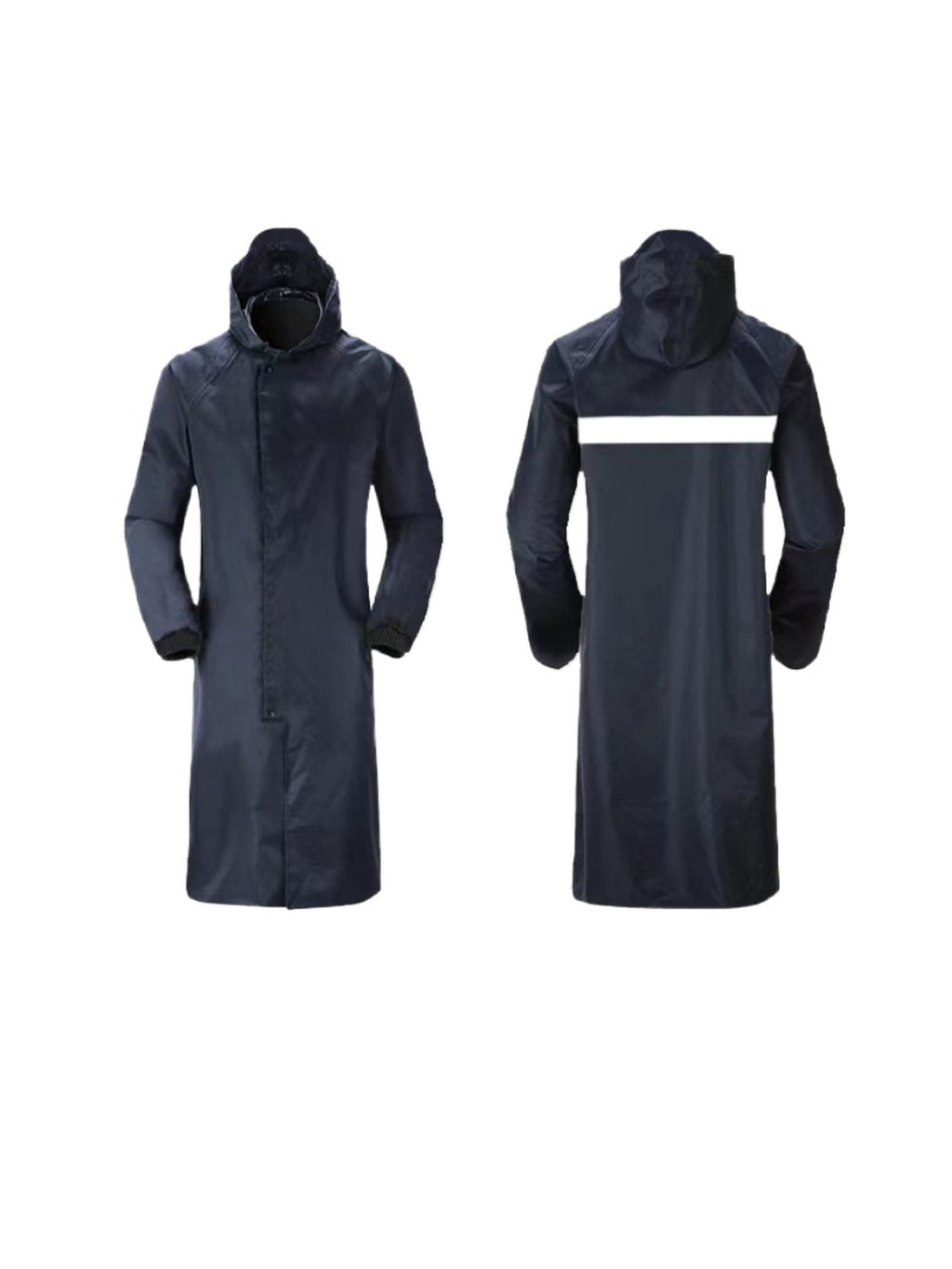 A Long Raincoat Designed to Withstand Heavy Rain And Wind, Featuring Reflective Elements for Outdoor Security. This Emergency Rain Poncho Is a Must-Have for Daily Travel Or Outdoor Adventures.