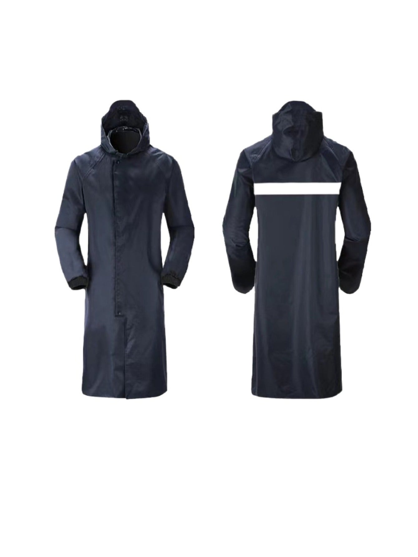 A Long Raincoat Designed to Withstand Heavy Rain And Wind, Featuring Reflective Elements for Outdoor Security. This Emergency Rain Poncho Is a Must-Have for Daily Travel Or Outdoor Adventures.