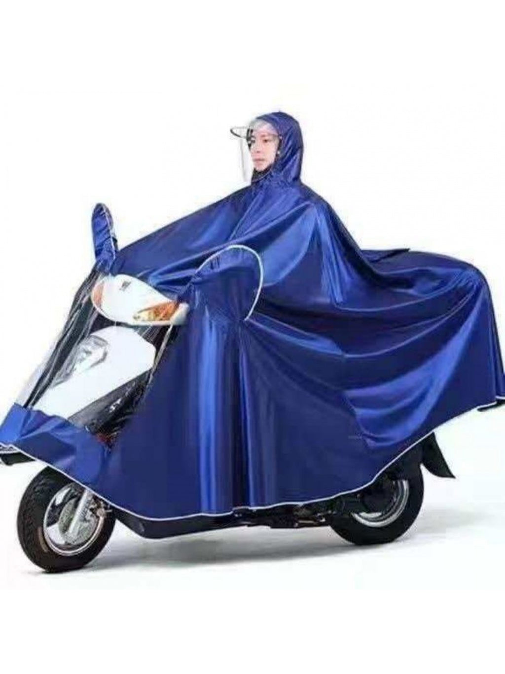Genuine Poncho, Ultra-soft, Ultra-thick, Extra-large Size, Extended Length, Motorcycle Raincoat for Single or Double People, Widened Electric Vehicle Raincoat