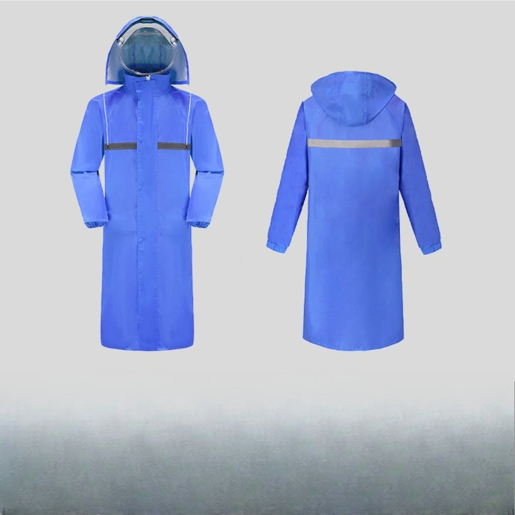 A Long Raincoat Designed to Withstand Heavy Rain And Wind, Featuring Reflective Elements for Outdoor Security. This Emergency Rain Poncho Is a Must-Have for Daily Travel Or Outdoor Adventures.
