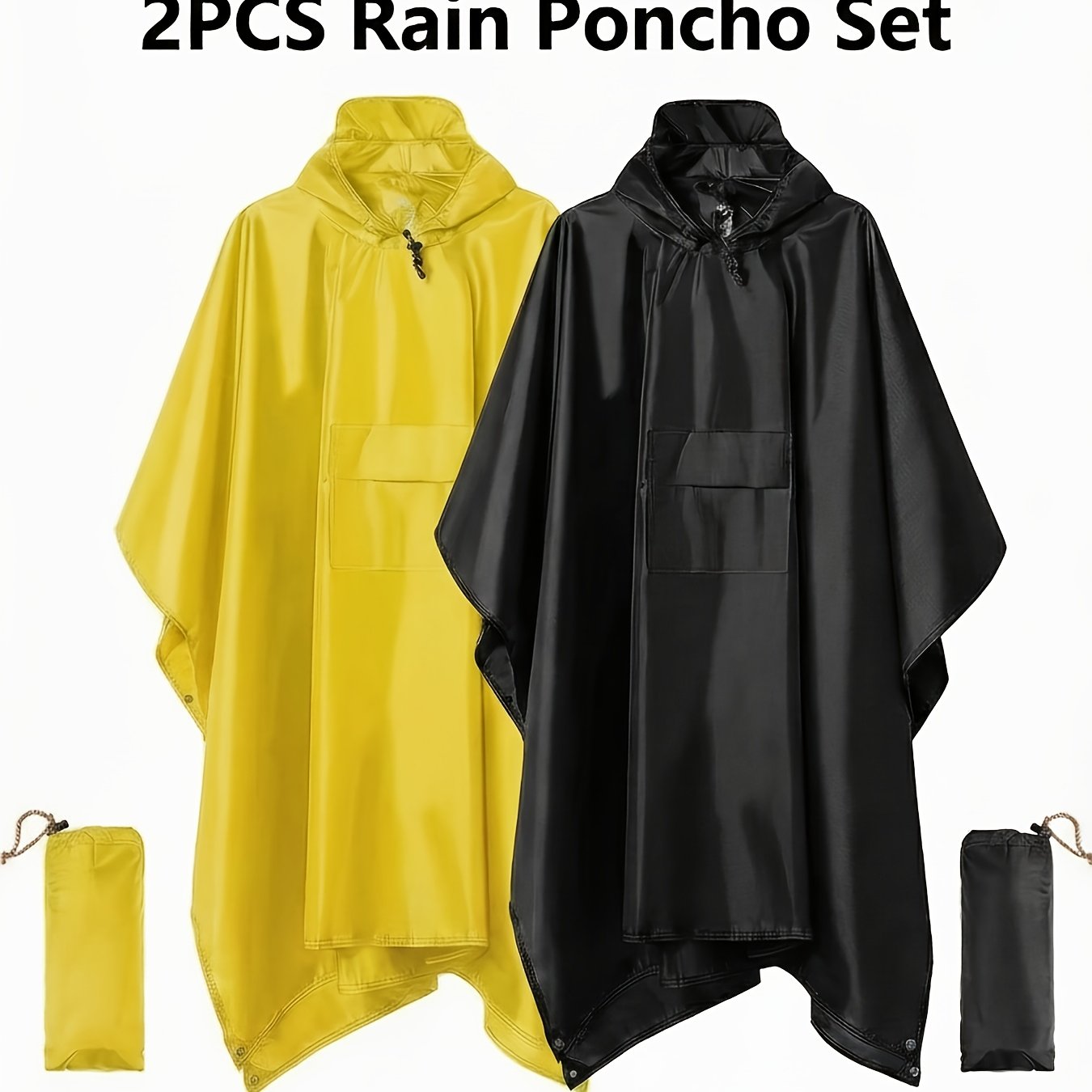 2pcs Multi Functional Raincoat for Cycling, Outdoor Hiking, Mountaineering, High Quality, Breathable Adult Tactical Raincoat, Canopy Rain, Poncho, Floor, Three in One Function