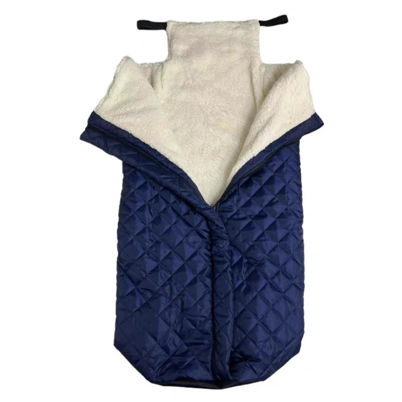 Semi-Wrapped Warm Blanket Thickened Fleece Insulating Winter Care Product, Semi-Wrapped to Waist, Waterproof And Warm, Wheelchair Warm Blanket Winter Travel Windproof Blanket
