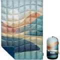 Lightweight Windproof Camping Blanket - Puffy Down Alternative with Down-Like Insulation, Compact & Portable for Hiking, Backpacking, Beach, Picnic, Stadium - All-Season Outdoor Blanket in Pink\u002F, Hand Washable, Durable Twill Fabric