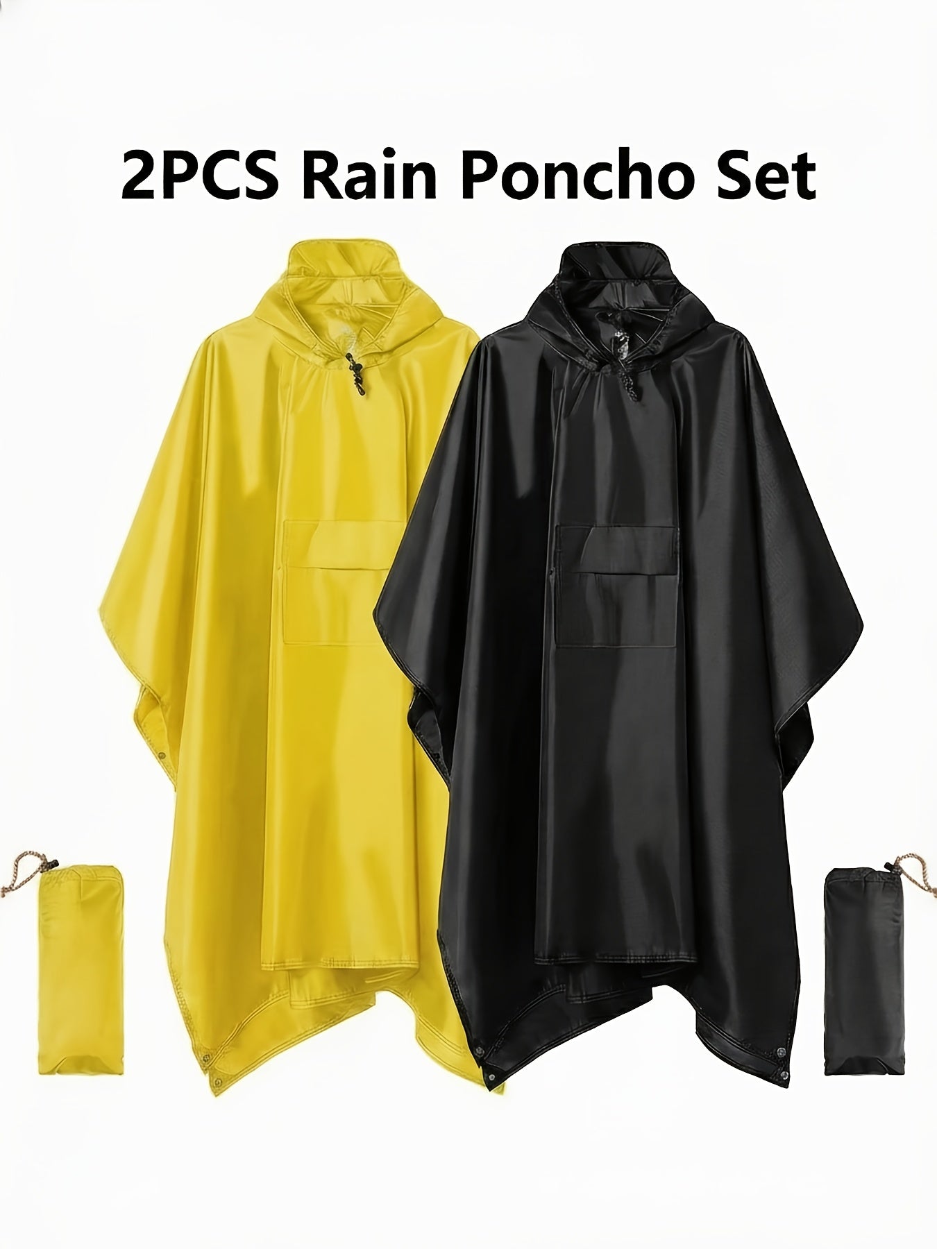 2pcs Multi Functional Raincoat for Cycling, Outdoor Hiking, Mountaineering, High Quality, Breathable Adult Tactical Raincoat, Canopy Rain, Poncho, Floor, Three in One Function