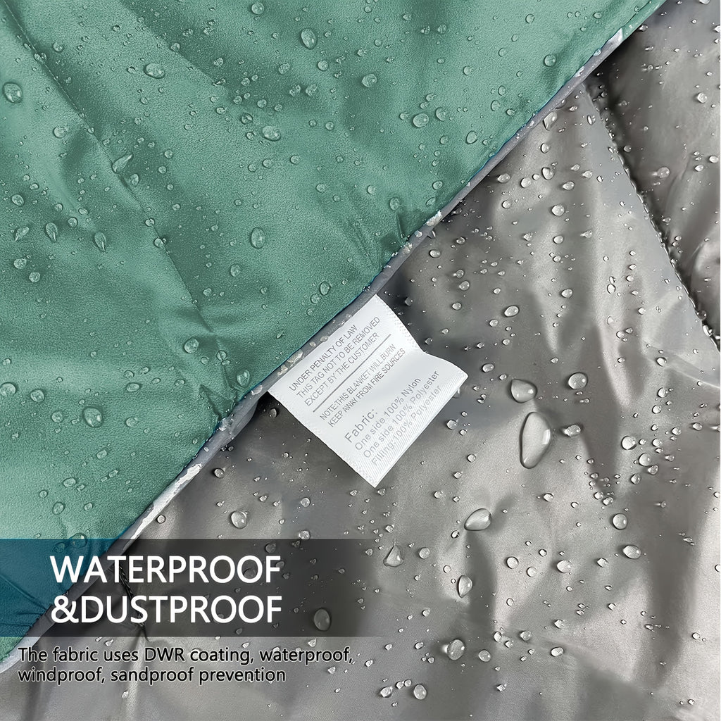 -Weather High Quality Windproof Outdoor Camping Blanket - Poncho Style Convertible (Suitable for Hiking, Picnics, Beach & RV) | Compact Packable Warm | - Machine Washable Cold Weather Bedspread