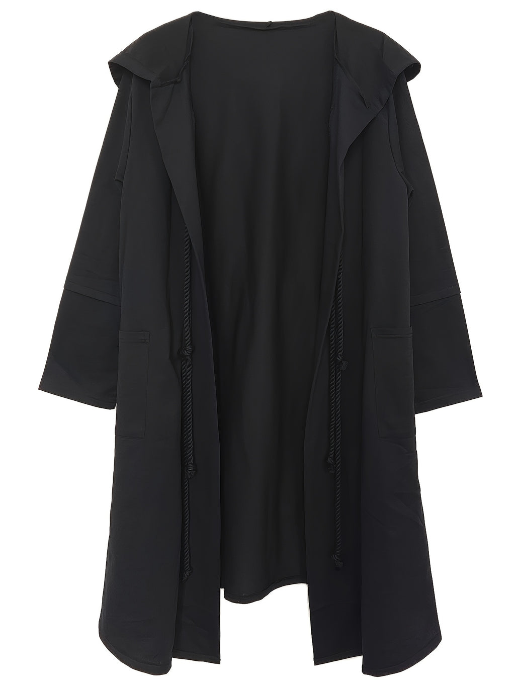 Men's Streetwear Poncho Quality Polyester Fabric Skin-friendly Casual Cardigan Coat Casual Trench Coat Rope Decoration Holiday Dress Up Clothing