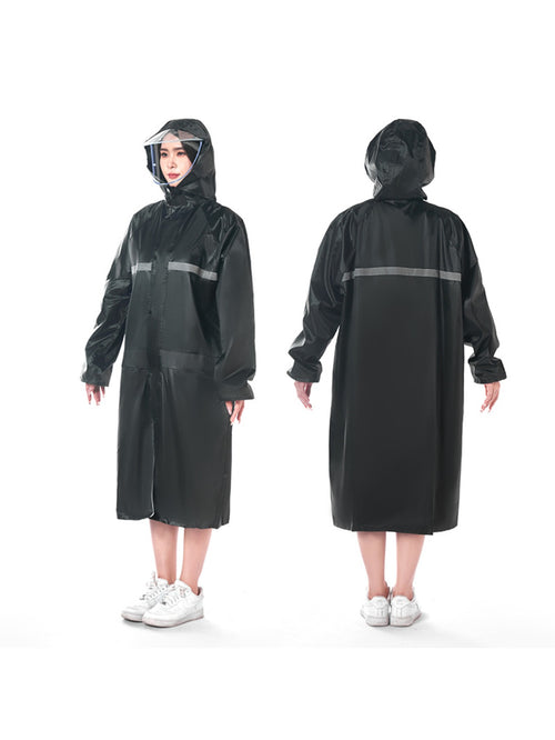 A Long Raincoat Designed to Withstand Heavy Rain And Wind, Featuring Reflective Elements for Outdoor Security. This Emergency Rain Poncho Is a Must-Have for Daily Travel Or Outdoor Adventures.
