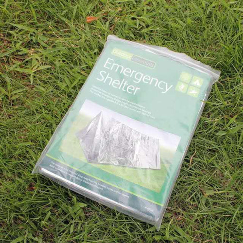 1-Pack Emergency Survival Blanket & Portable Shelter - Windproof Windproof Suitable for Camping, Hiking, Outdoor Emergencies - Insulated First Aid Space Blanket with Cover, Tear-Resistant for Tent, Shelter for,