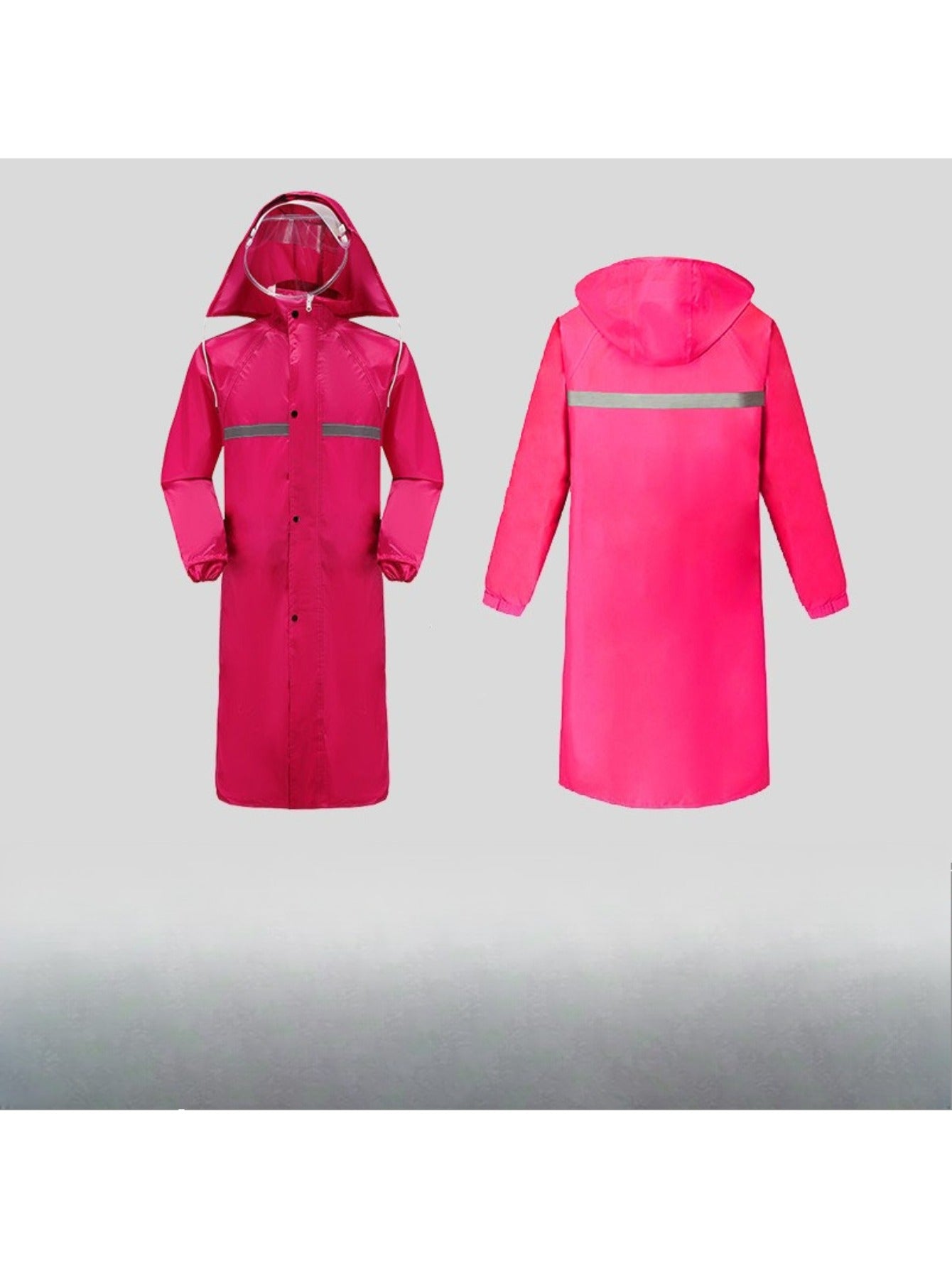 A Long Raincoat Designed to Withstand Heavy Rain And Wind, Featuring Reflective Elements for Outdoor Security. This Emergency Rain Poncho Is a Must-Have for Daily Travel Or Outdoor Adventures.